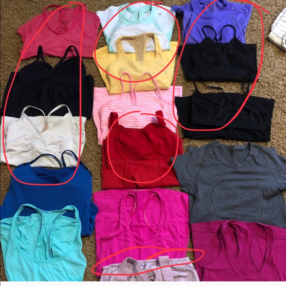 Lululemon Scuba Hoodies, Tanks, Leggings, etc